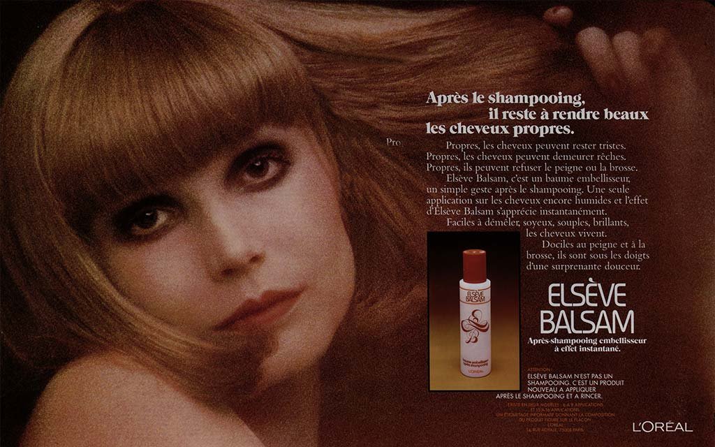 L'Oréal Paris advertisement for Elsève from 1973